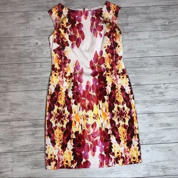 Adrianna Papell Floral Dress Size 4P - Picture 1 of 4